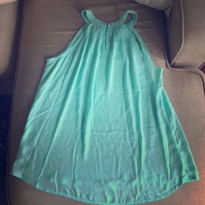 Teal Chiffon Halter Top